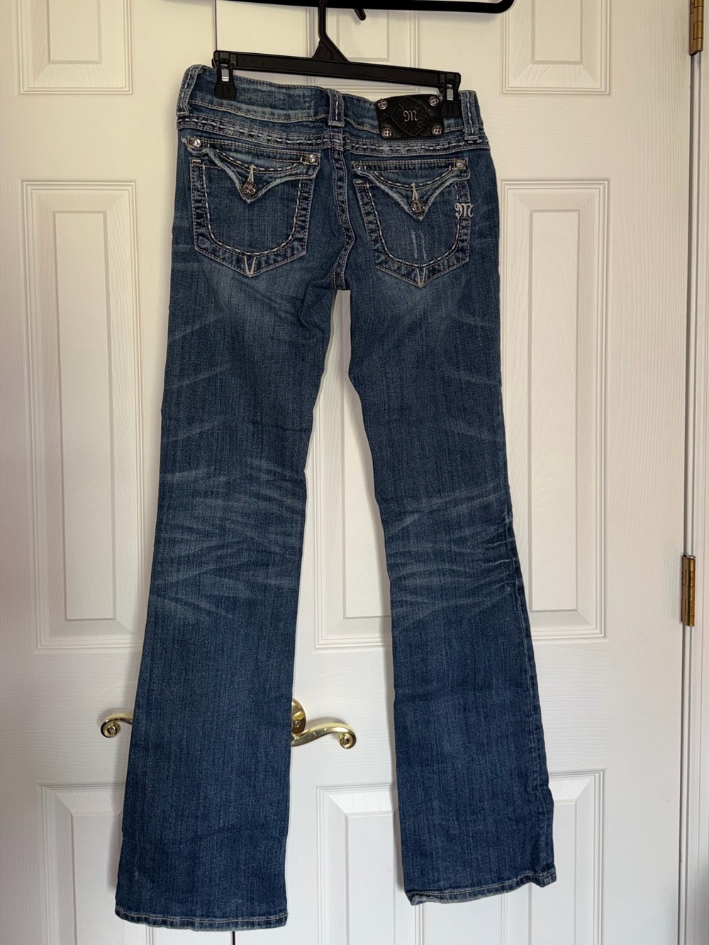 Miss Me Women's Flare Jeans in Dark Blue Wash